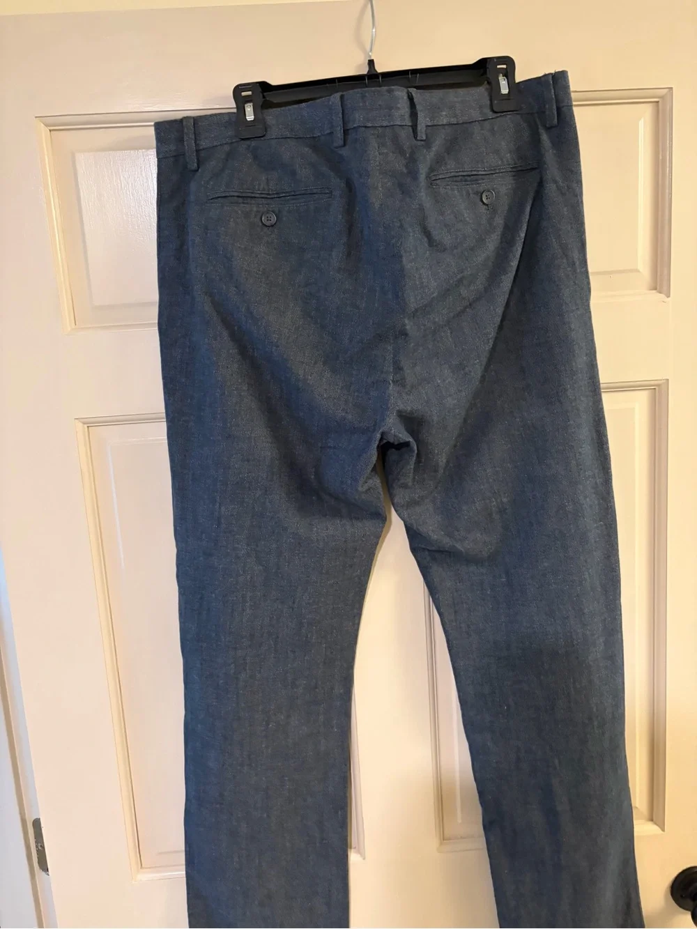 Banana Republic Men's Chambray Dress Pants in Denim Blue